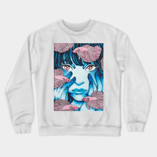 Betta Crewneck Sweatshirt by bukkbianka